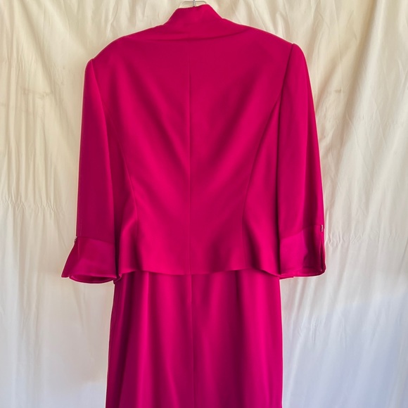 Daymor Formal Wear Dark Pink Size 10 Floor Length Dress with Bolero Jacket - Picture 7 of 14